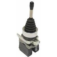Joystick a 2 funzioni con ritorno a molla in posizione neutra. Tensione 12VDC