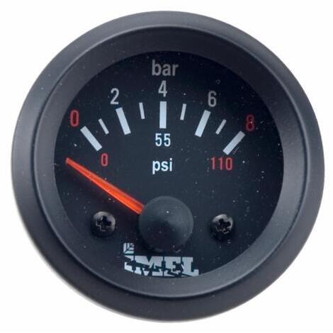 Lo strumento 01915  un indicatore di pressione dell'olio motore a 12V con tecnologia stepper motor. Il range di misura va da 0 a 10 bar (0 a 145 psi), Retroilluminazione di colore bianco della scala e di colore rosso per la lancetta Dima  52 mm. Gra