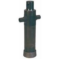 Martinetto idraulico per rimorchi a 2 sfilate (Ø61 €“ Ø76) corsa 595mm, capacità   6 TON a 180 bar, attacco a foro. Completo di raccordo ingresso olio.