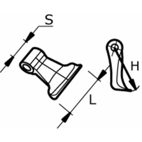 Mazza stampata H=100, L=100, S=40 mm adattabile a produzione Agrimaster.