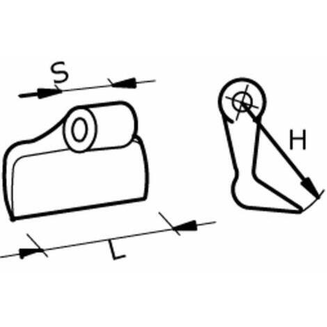 Mazza stampata per trincia H=120,L=105;S=42 16,5 adattabile Ferri