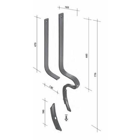 Molla rompitraccia 40x10 con vomere