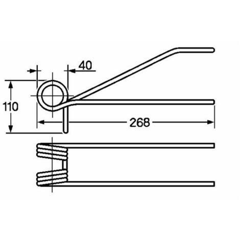 Dente strigliatore adattabile Moreni Damax,  filo 6,5mm