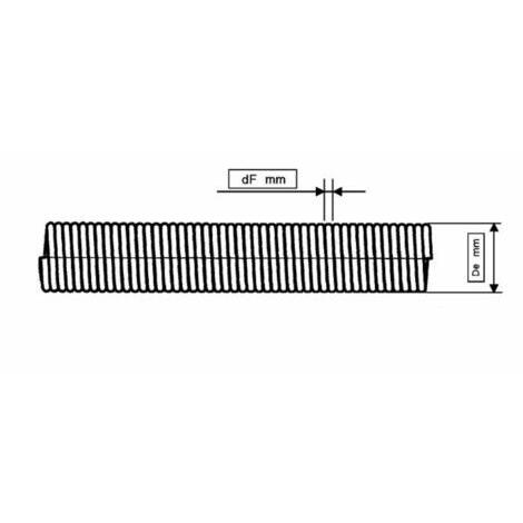 Molla a trazione con diametro filo 0,5mm, diametro esterno 5mm, lunghezza 300mm