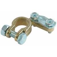 Morsetto per batteria in ottone negativo sezione cavo 25-50 mm, foro A 17,5 mm, foro B 9,1 mm