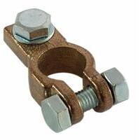 Morsetto batteria positivo in ottone a bullone M12