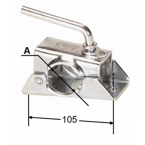 Morsetto di fissaggio reogolabile per servotimone con diametro del tubo 35mm, L=105mm, applicazione a: Art. Ama12350