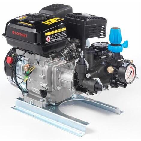 Gruppo motopompa . MC25 a 2 membrane con manometro e regolatore di pressione e motore Loncin LC148F-2 3,5HP