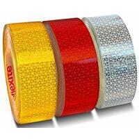 Nastro giallo riflettente per superfici rigide, larghezza 50 mm, conforme al reg. ECE ONU 104 ed ECE 48.