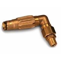 Nebulizzatore curvo leggero con ugello a rosa diametro 1,5 mm, filetto GAS 3/8''. Portata, gittata e angolo di spruzzo regolabili. Pressione massima d'esercizio 50 bar