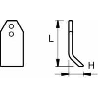 Coltello paletta adattabile TAARUP H=40 L=150 75x7 13,5