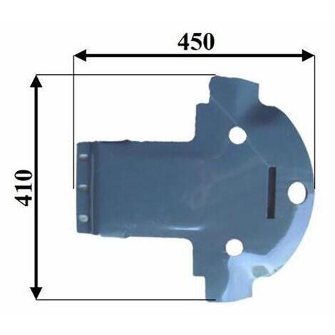 Pattino falciatrice rotativa adattabile a Claas rif. 9354632. Lunghezza 450mm, larghezza 410mm