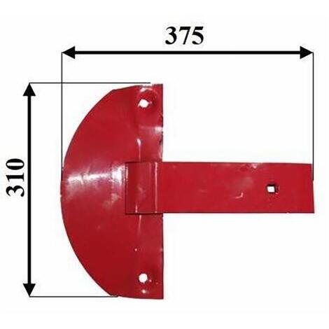 Pattino per falciatrice rotativa adattabile Taarup rif. 56130400, lunghezza 375mm, larghezza 310mm