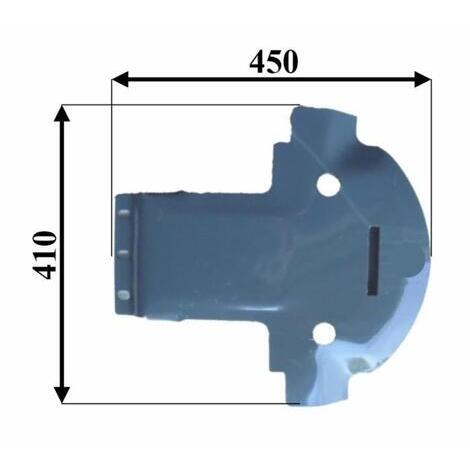 Pattino falciatrice rotativa adattabile a Claas rif. 9333760. Misure: lunghezza 450mm, larghezza 410mm