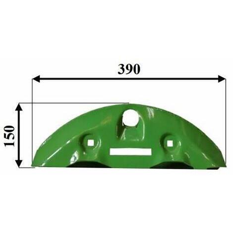 Pattino per falciatrice rotativa adattabile John Deere rif.DC34130, lunghezza 390mm, larghezza 150mm