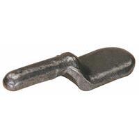 Perno per cerniere forgiato. Diametro Ø 8mm, lunghezza totale 60mm, basa 30x19mm. Per art. Ama 01568.