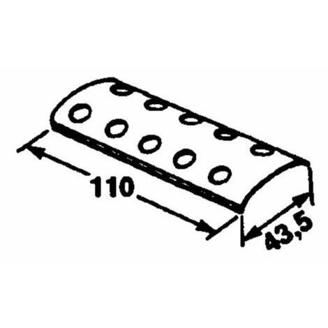 Piastrina esterna per cinghia rotopressa 120mm, 5 + 5 fori, legatura a spago. Adattabile a Gallignani, Sgorbati e Welger.