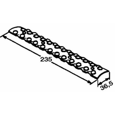 Piastrina interna per cinghia rotopressa 250mm, 11 + 11 fori, legatura a rete. Adattabile a Gallignani