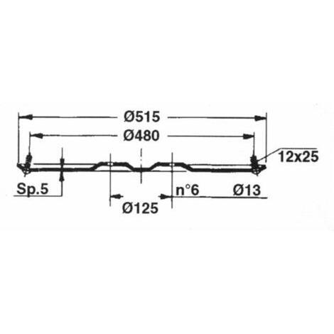 Piattello di consumo  515mm adattabile FAHR rif. 06586949 e 06589004