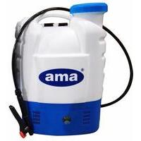 Irroratrice a spalla 16Lt, batteria al Litio da 12V 8Ah ricaricabile (carcabatteria incluso). Lancia con impugnatura in nylon, asta telescopica 60-100 cm in alluminio, 3 getti in dotazione: cono regolabile, fisso nebulizzatore a 4 fori, biforco e a ventag