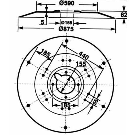 Disco portalama  875mm adattabile FAHR rif. 06588889