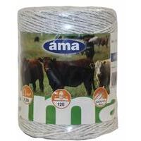 Filo elettrificato colore BIANCO per recinzioni elettriche da 200 mt, larghezza 24X0,4 6conduttori acciaio  0,20