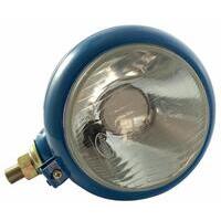 Proiettore blu Ø 154mm adattabile a trattore Ford 82003398, corpo in alluminio e lente in vetro, lampadina non inclusa