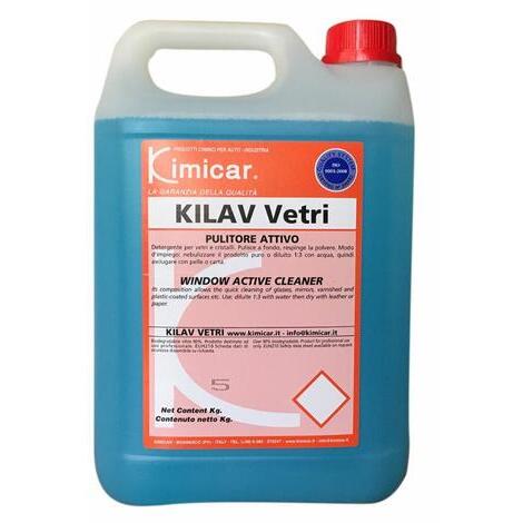 Pulitore attivo vetri. � una composizione che permette di pulire con estrema rapidit� �: vetri, cristalli, specchi, superfici verniciate, plastificate, ecc. Rende le superfici lucide, respingendo la polvere. Fustino 5Lt