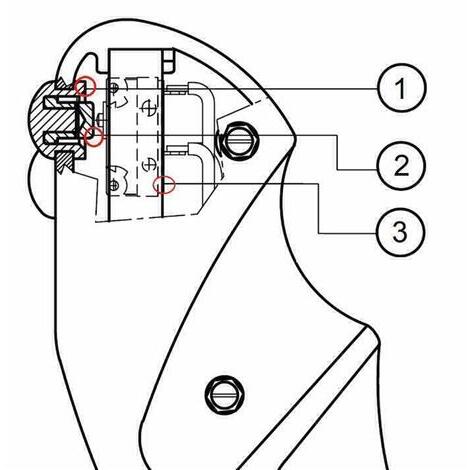 Pulsante per impugnature ergonomiche IP67 di colore blu