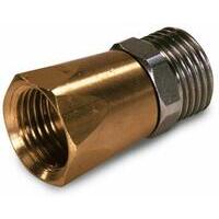 Raccordo girevole 1/2' 'F - 1/2'' M in ottone. Portata max a 3 bar = 60 lt/min