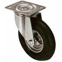 Ruota pneumatica diametro 200mm con supporto girevole in acciaio