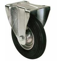 Ruota pneumatica  200mm con supporto fisso in acciaio