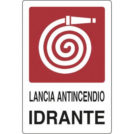 Cartello segnaletica antincendio 30x20 in alluminio
