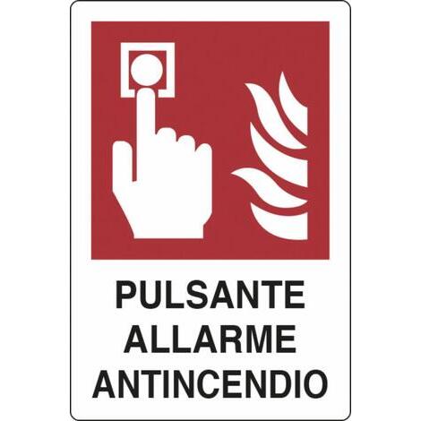 Cartello segnaletica antincendio 30x20 in alluminio