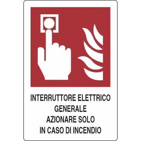 Cartello segnaletica antincendio 30x20 in alluminio