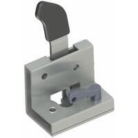 Serratura universale in acciaio zincato e pomello in gomma termoplastica, lato destro