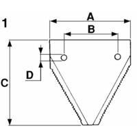 Sezione rigata 50,8x76x2,5mm adattabile a BCS mod. Europa rif. 59350696.