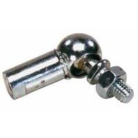 Snodo in acciaio destro filetto M6x1 con dado e anello