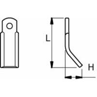 spatola per trincia adattabile BRUNI, H=42 L=150