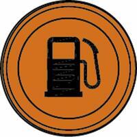 Spia cruscotto trattore rotonda arancio riserva carburante senza lampadina