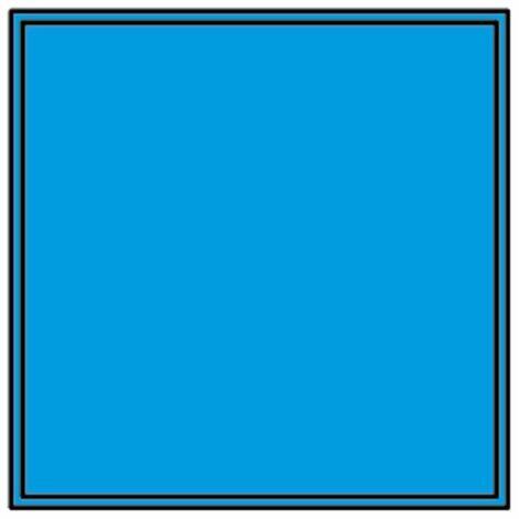 Spia luminosa quadrata blu neutra 24x55 mm, sagoma di foratura  20 mm