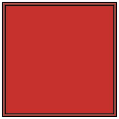 Spia luminosa quadrata rossa neutra 24x55 mm, sagoma di foratura  20 mm