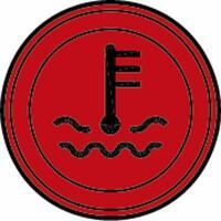 Spia cruscotto trattore rotonda rossa temperatura acqua senza lampadina