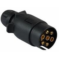 Spina 7 poli 12V in plastica ISO 1724 con contatti a serrafilo e chiusura a scatto
