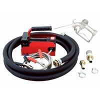 Gruppo portatile travaso gasolio, composto da poma 12V 40LT/MIN, pistola manuale tubo e raccordi