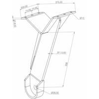 Supporto disco anteriore per disco da 560 e 610 mm e per tubolare 100x100 mm