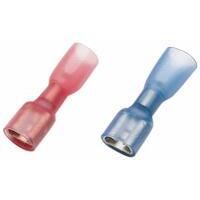 Terminale femmina totalmente isolato rosso 6,4x0,8 mm per cavo 0,25 - 1,65 mm², lunghezza 20,5 mm