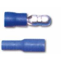 Terminale femmina cilindrico totalmente isolato per cavo sezione 1,04-2,63 mm², colore blu