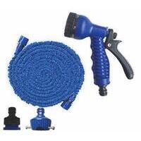 Tubo estensibile 5-15mt per irrigazione completo di pistola a 7 getti e raccordi rapido