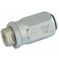 Valvola di strozzamento bidirezionale da 1/4. IMPIEGO: Valvole che permettono di regolare la velocit  di un attuatore in entrambe le direzioni. Non essendo compensate alla pressione, la regolazione del fluido dipender  dalla pressione e dalla visco